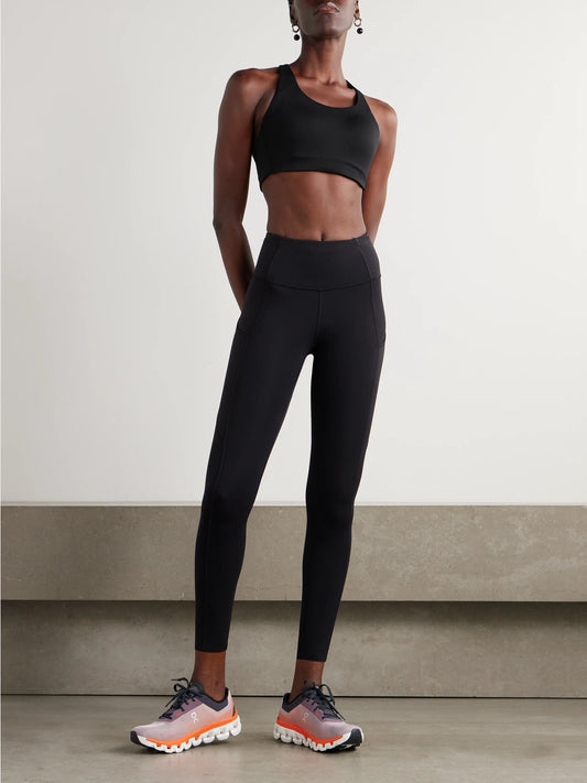 Image of Activewear. Product name - Train Stretch Sports Bra in Black colour by brand - lululemon