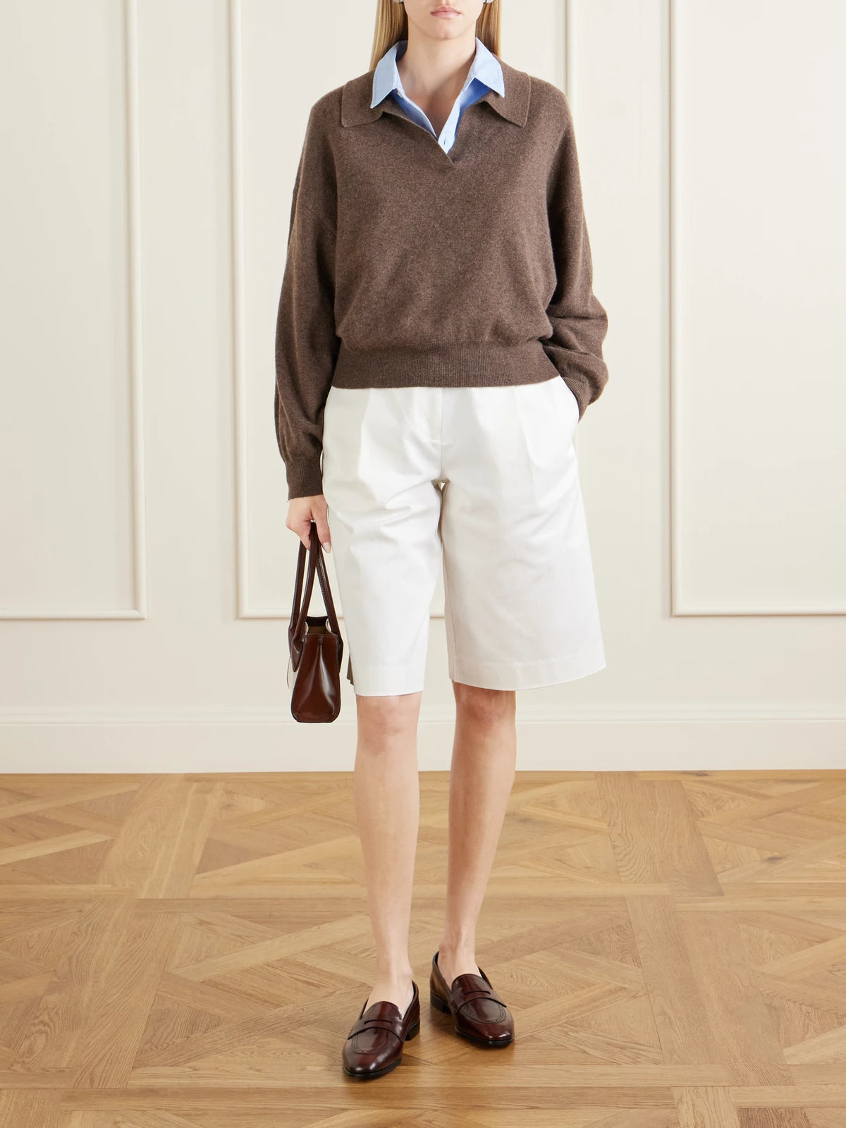 Image of Flats. Product name - Onyx Leather Loafers in Tan colour by brand - Church's