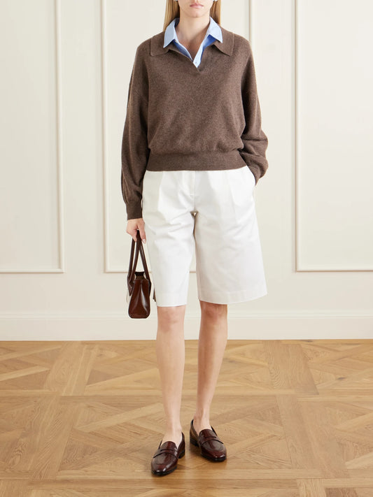 Image of Flats. Product name - Onyx Leather Loafers in Tan colour by brand - Church's