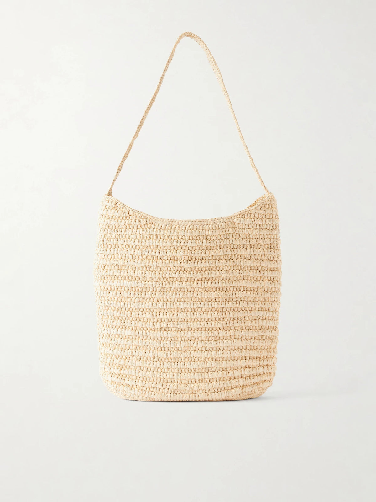 Alma Leather-trimmed Raffia Tote
