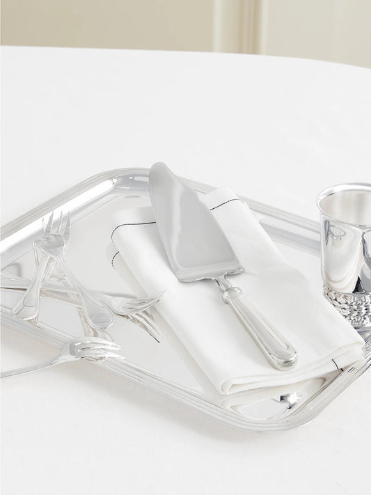 Image of Tableware. Product name - Set Of Silver-plated Cake Server And Dessert Forks in Multi colour by brand - Christofle
