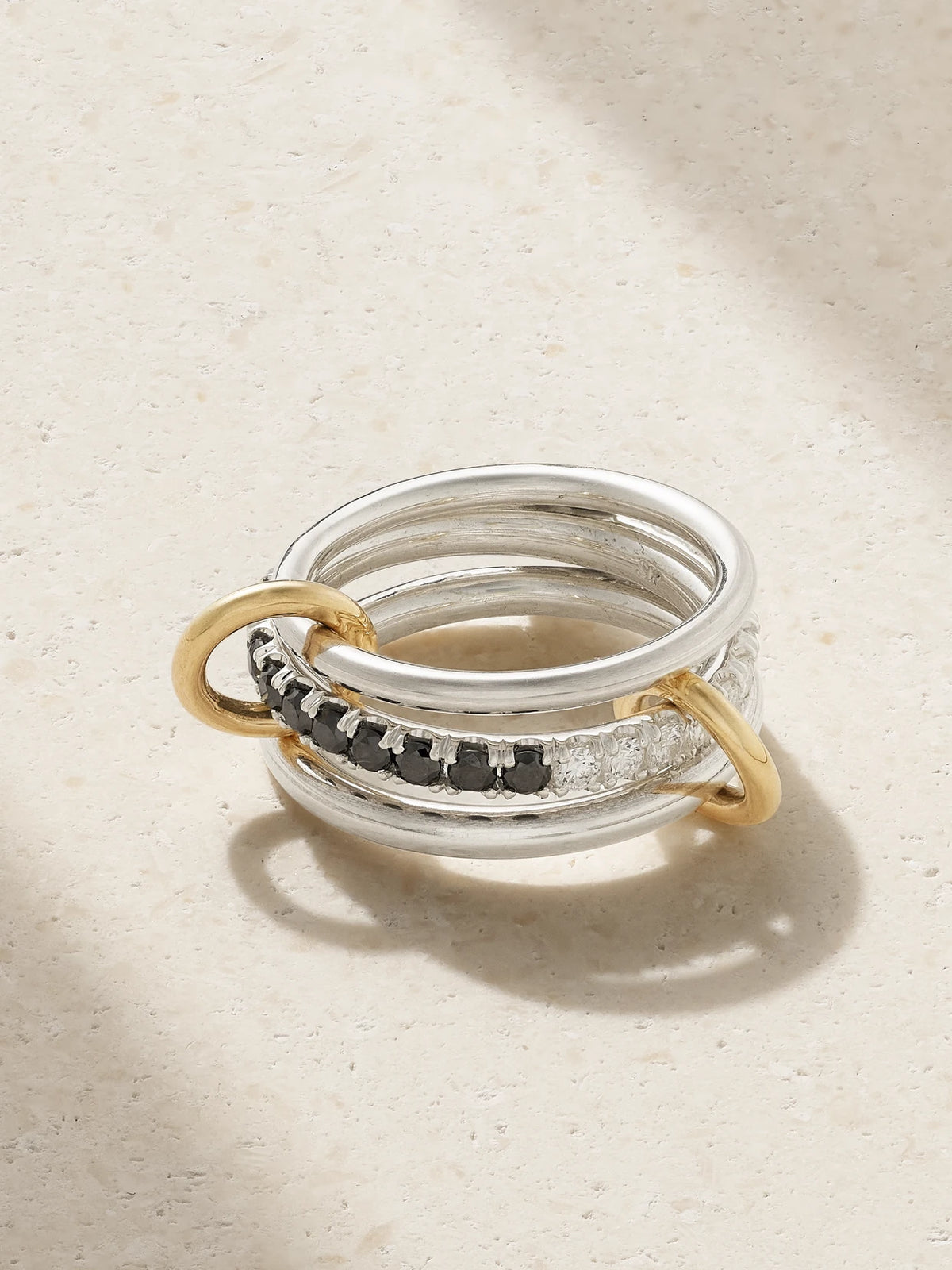 Petunia Eclipse Sterling Silver And 18-karat Gold Diamond Ring