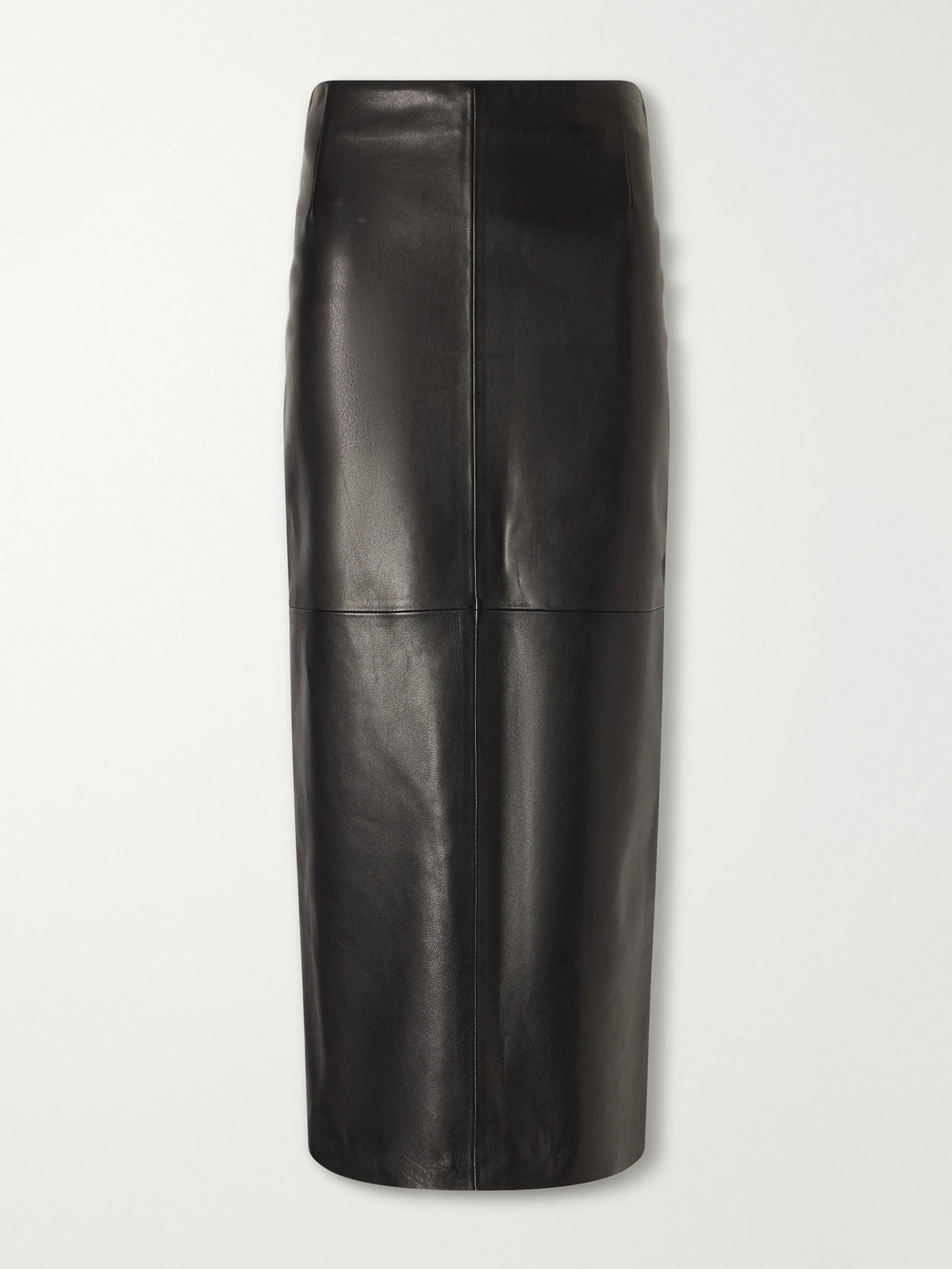 Nour Hammour Selly Paneled Leather Maxi Skirt