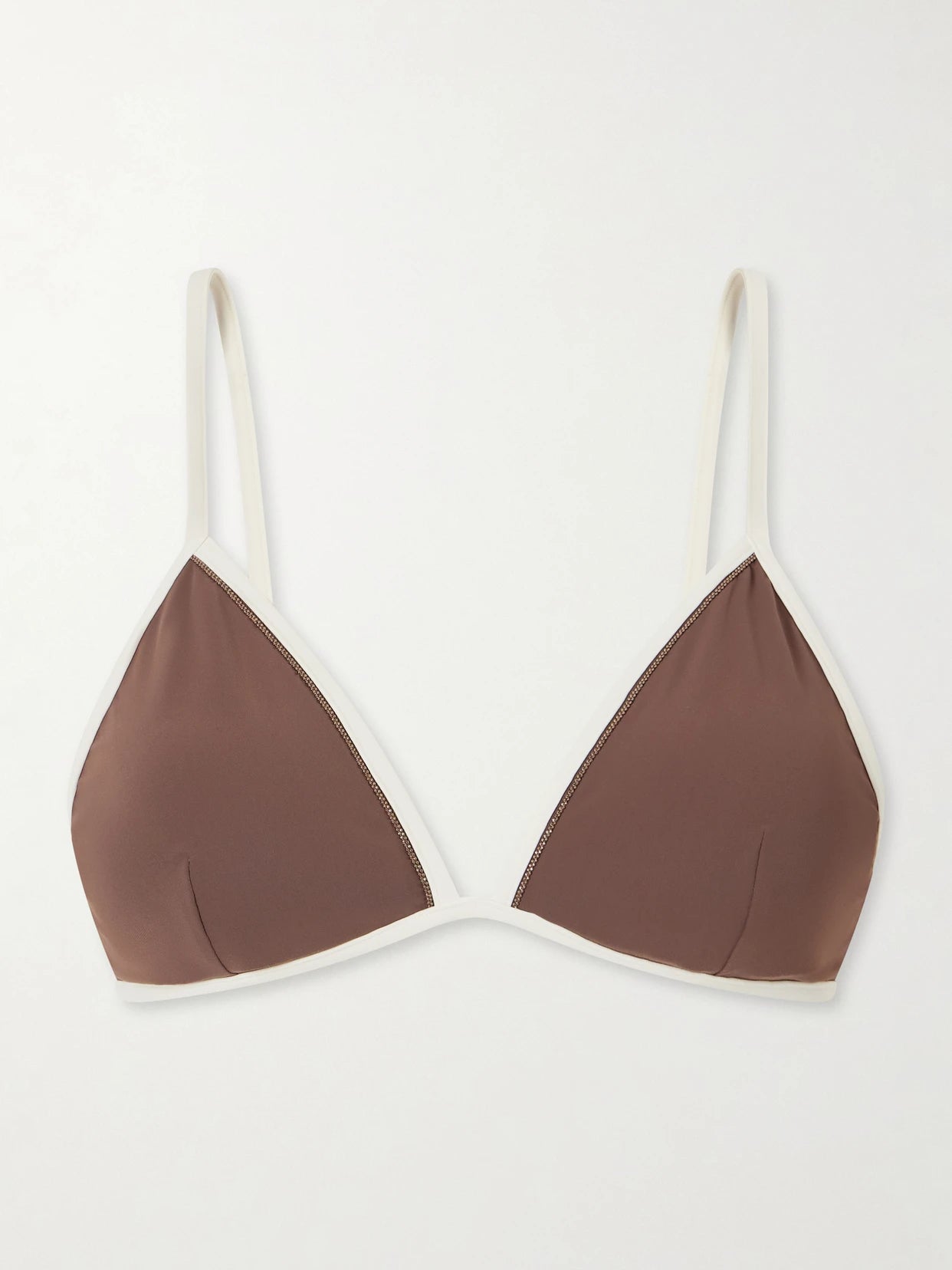 Bead-embellished Triangle Bikini Top