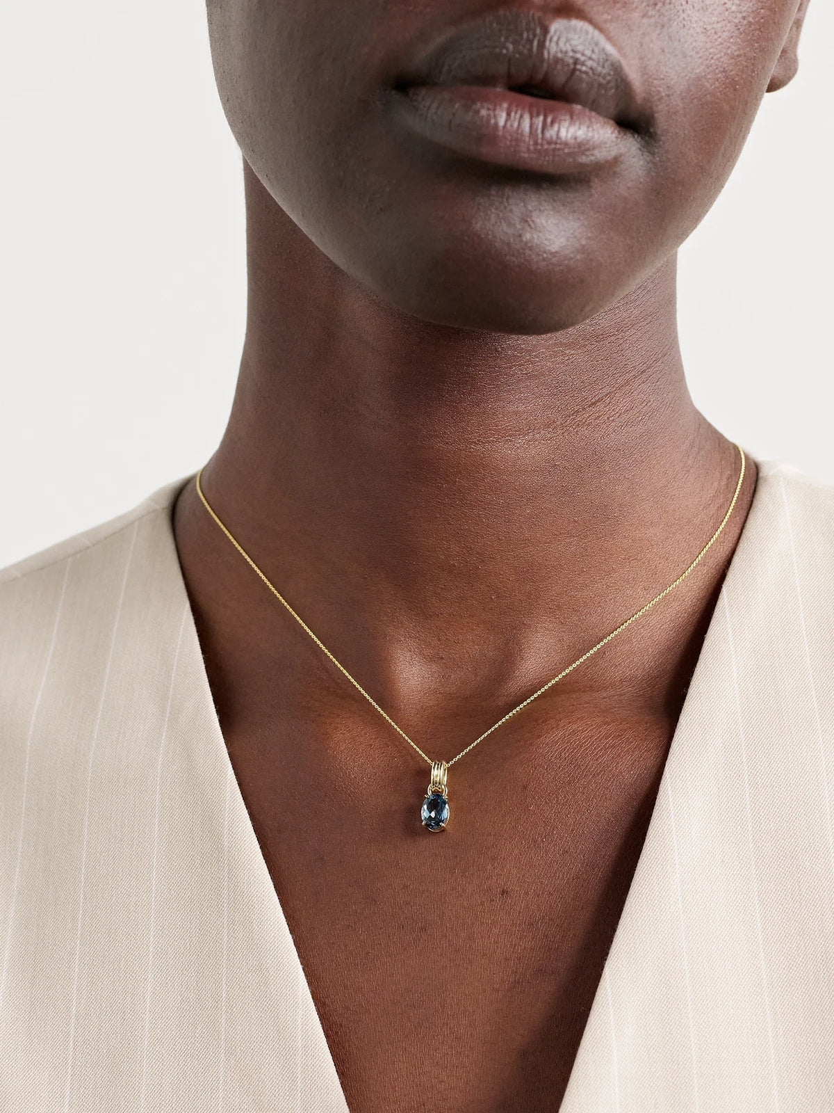 Image of Necklaces. Product name - Beekman 14-karat Gold Topaz Necklace in Multi colour by brand - STONE AND STRAND