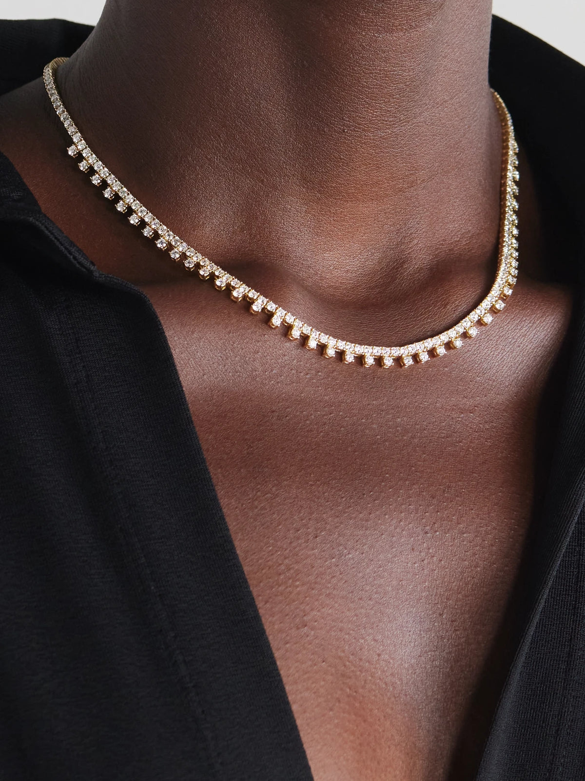 Image of Necklaces. Product name - Paloma 18-karat Gold Diamond Choker in Multi colour by brand - Anita Ko