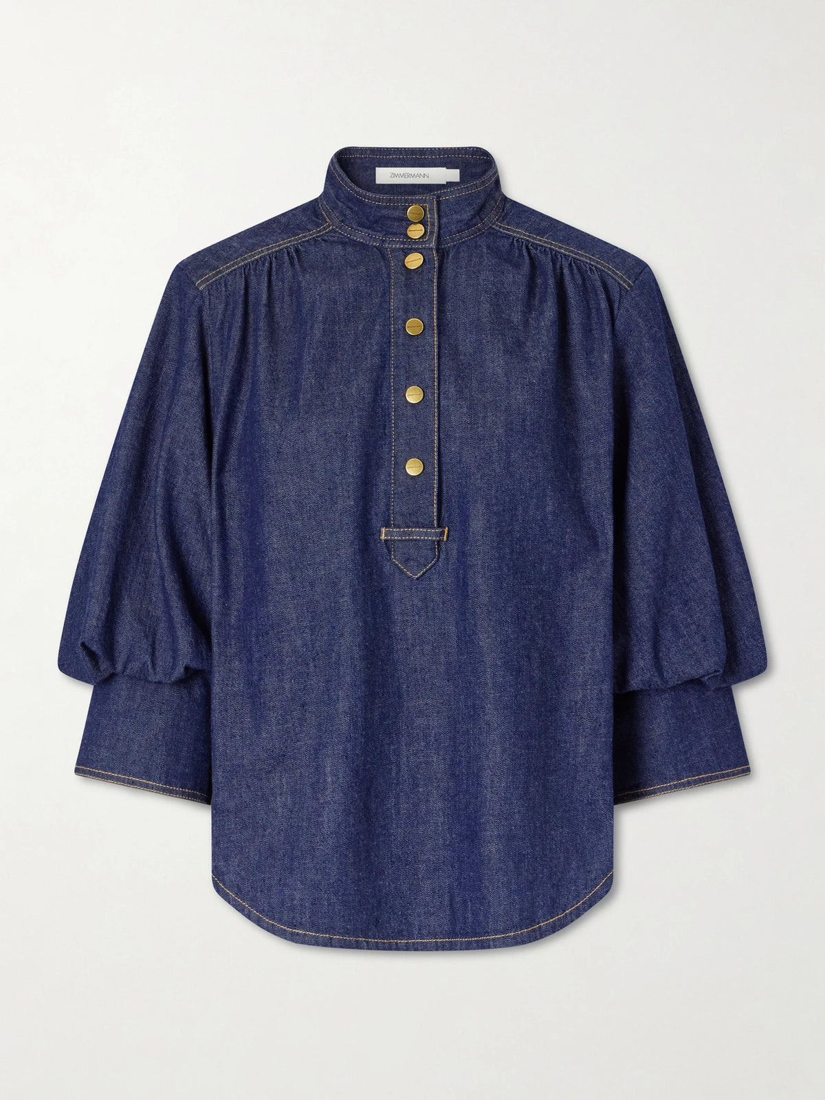 Zimmermann Gathered Denim Shirt