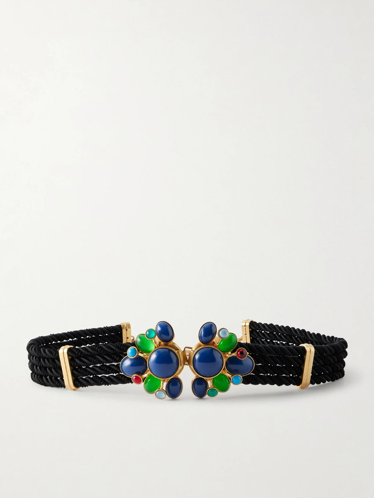 Zinnia Gold-plated, Enamel And Woven Cord Belt
