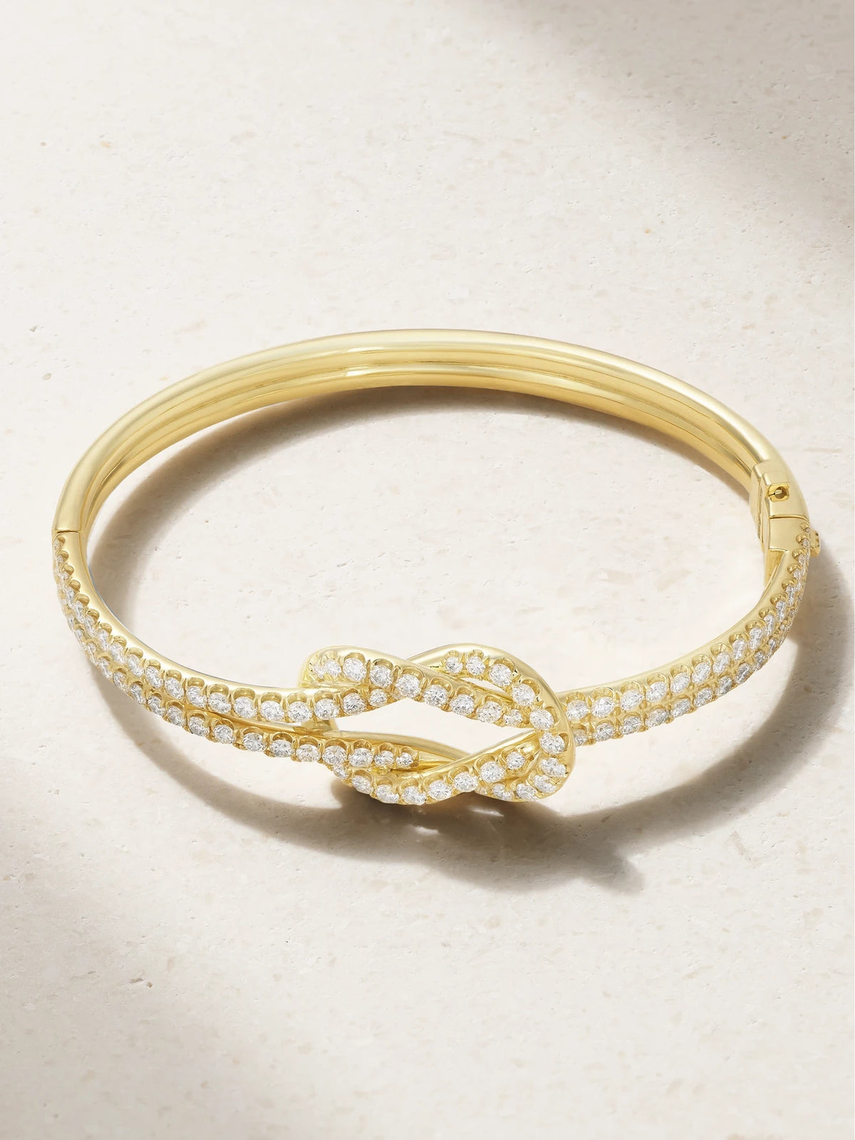 Knot 18-karat Gold Diamond Bracelet