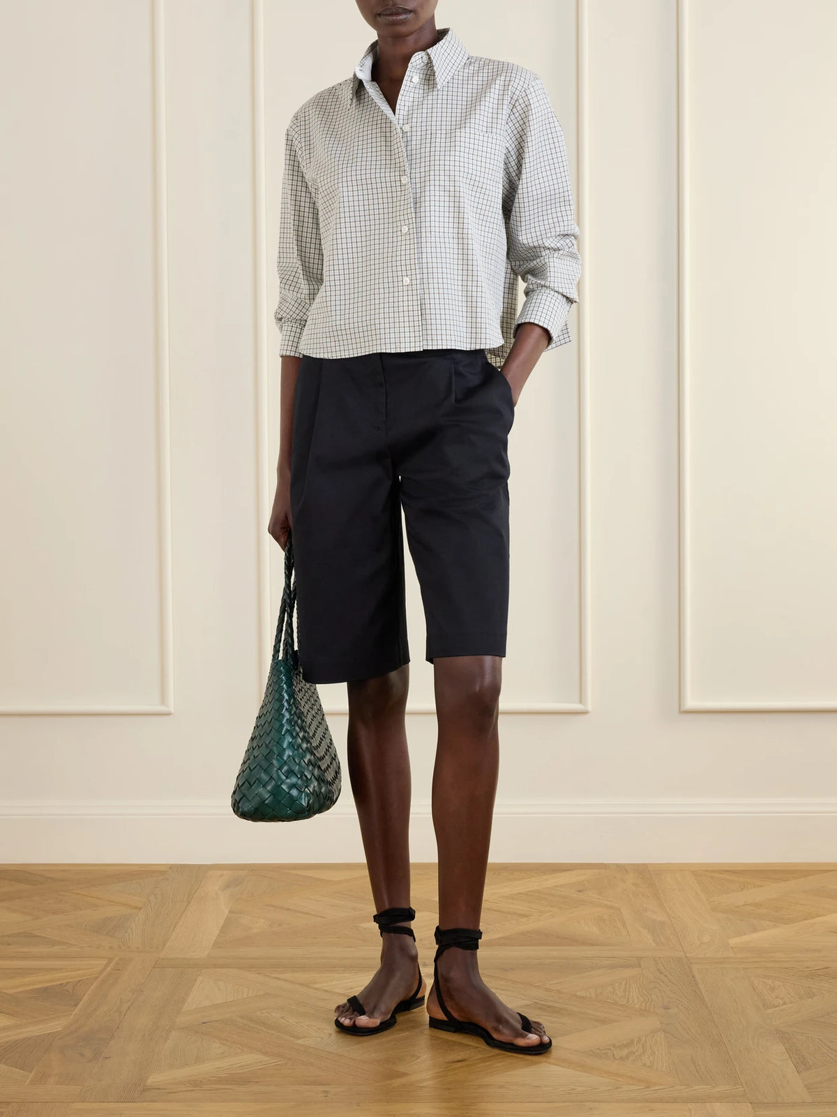 Image of Sandals. Product name - Tee Suede Sandals in Black colour by brand - Proenza Schouler