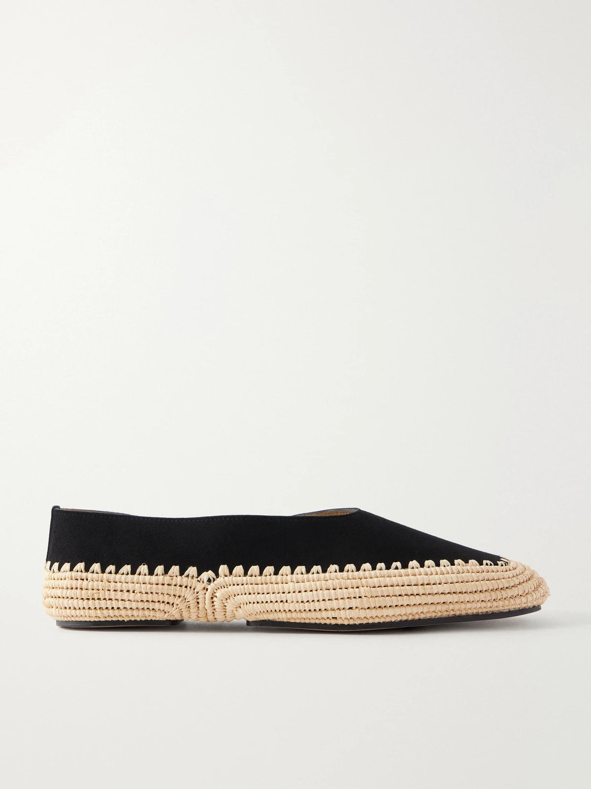 Strength Suede And Raffia Flat