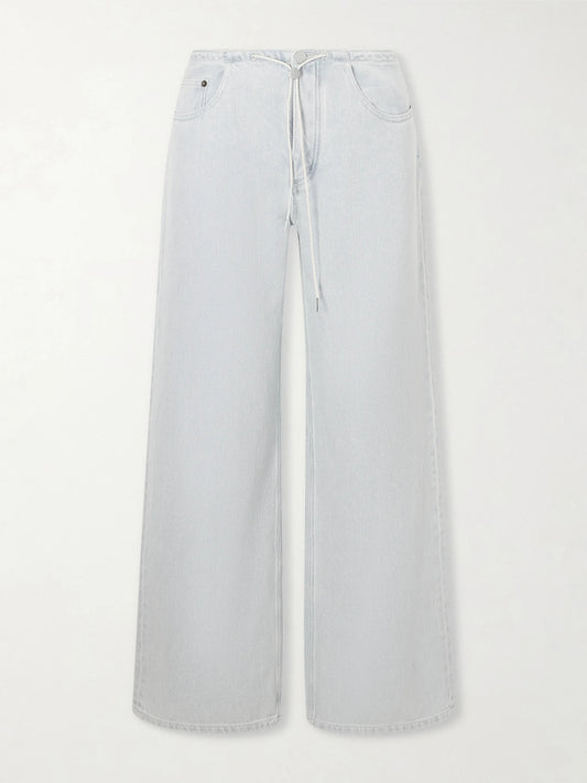 Image of Jeans. Product name - Cool Wide-leg Jeans in Light denim colour by brand - Still Here