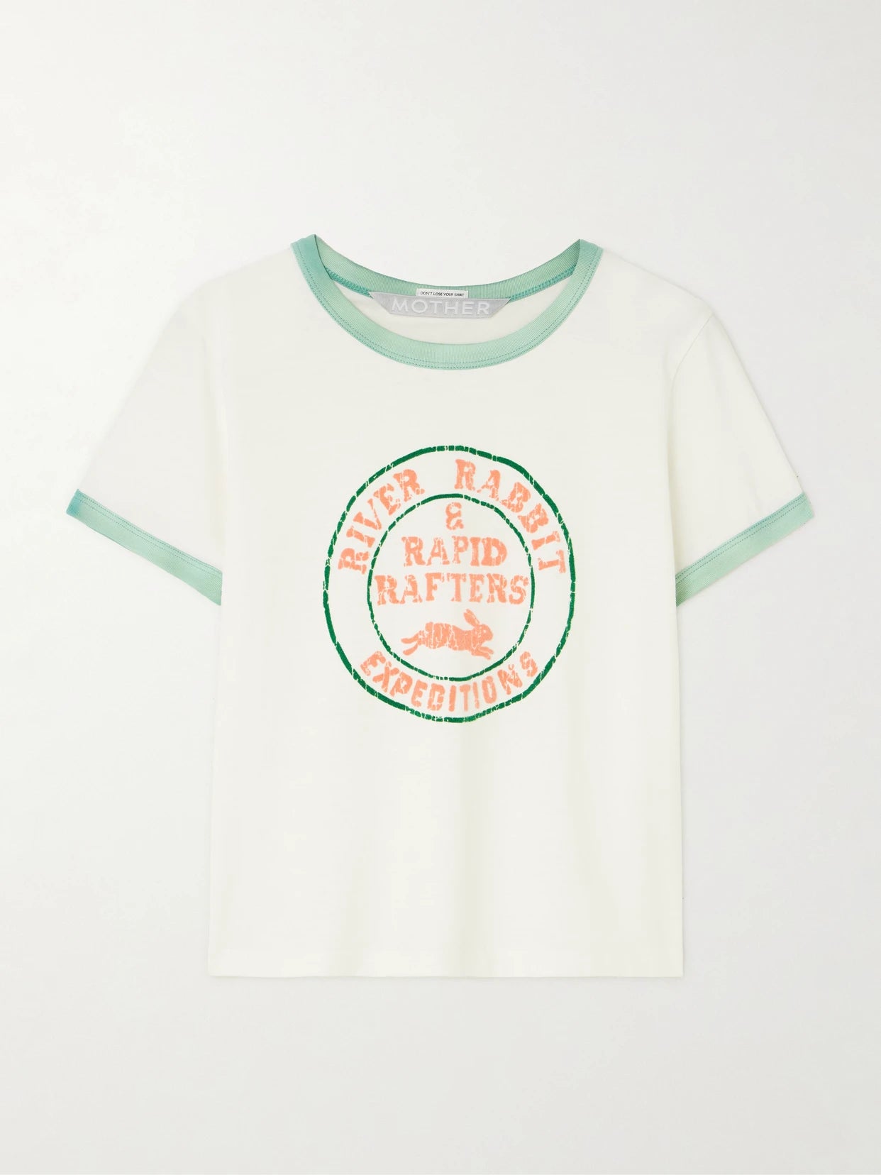 Itty Bitty Cropped Flocked Cotton-jersey T-shirt