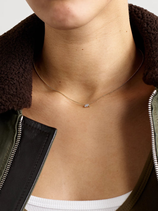Image of Necklaces. Product name - Twinkling Twine 10-karat Gold Diamond Choker in Multi colour by brand - STONE AND STRAND