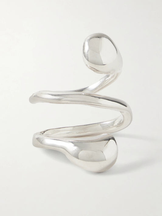 Dual Flora Recycled Silver Ring