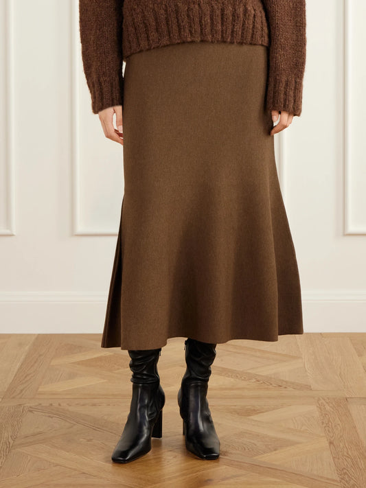 SIMKHAI Wool Midi Skirt