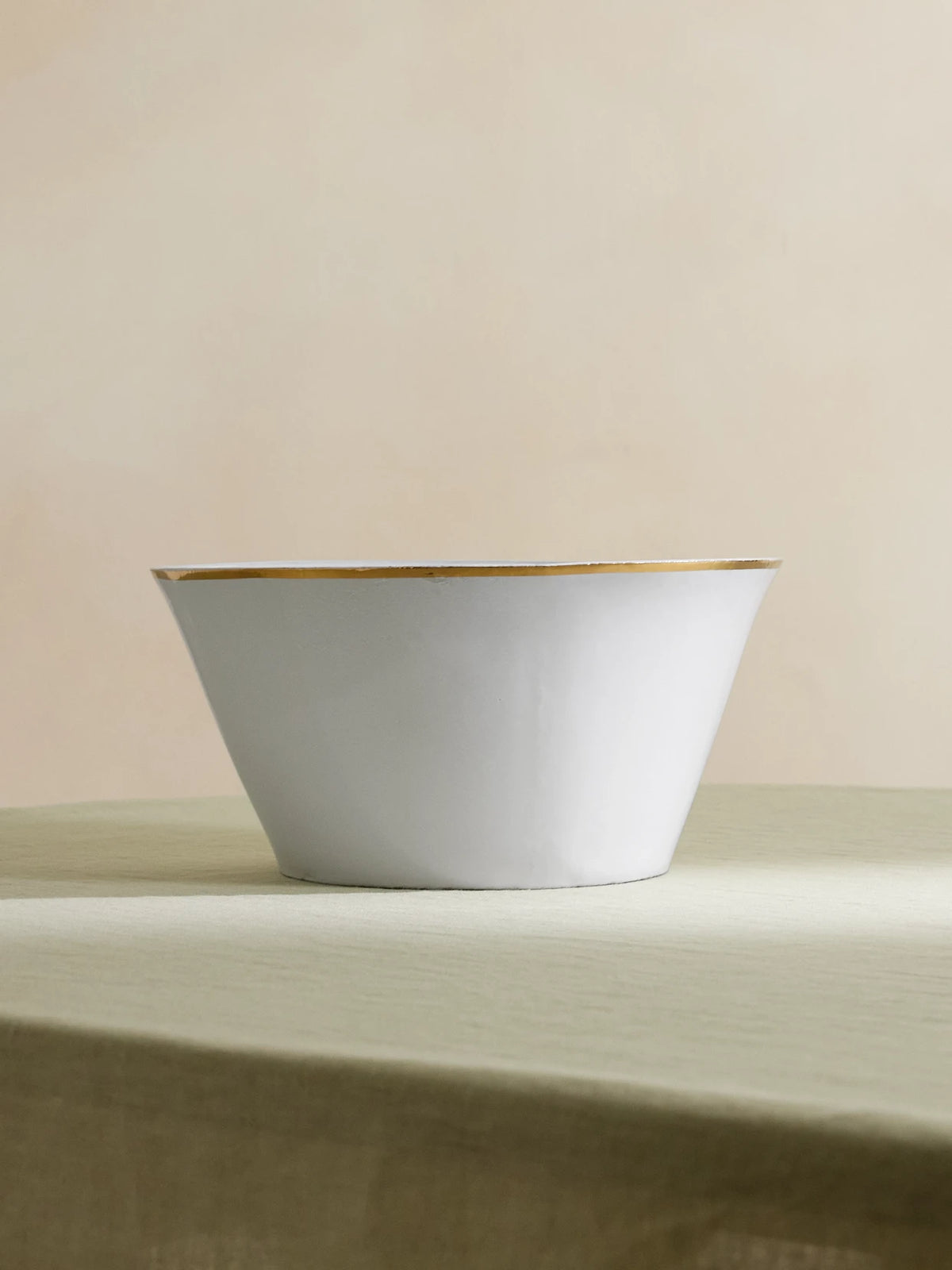 Crésus Large Gold-plated Ceramic Salad Bowl