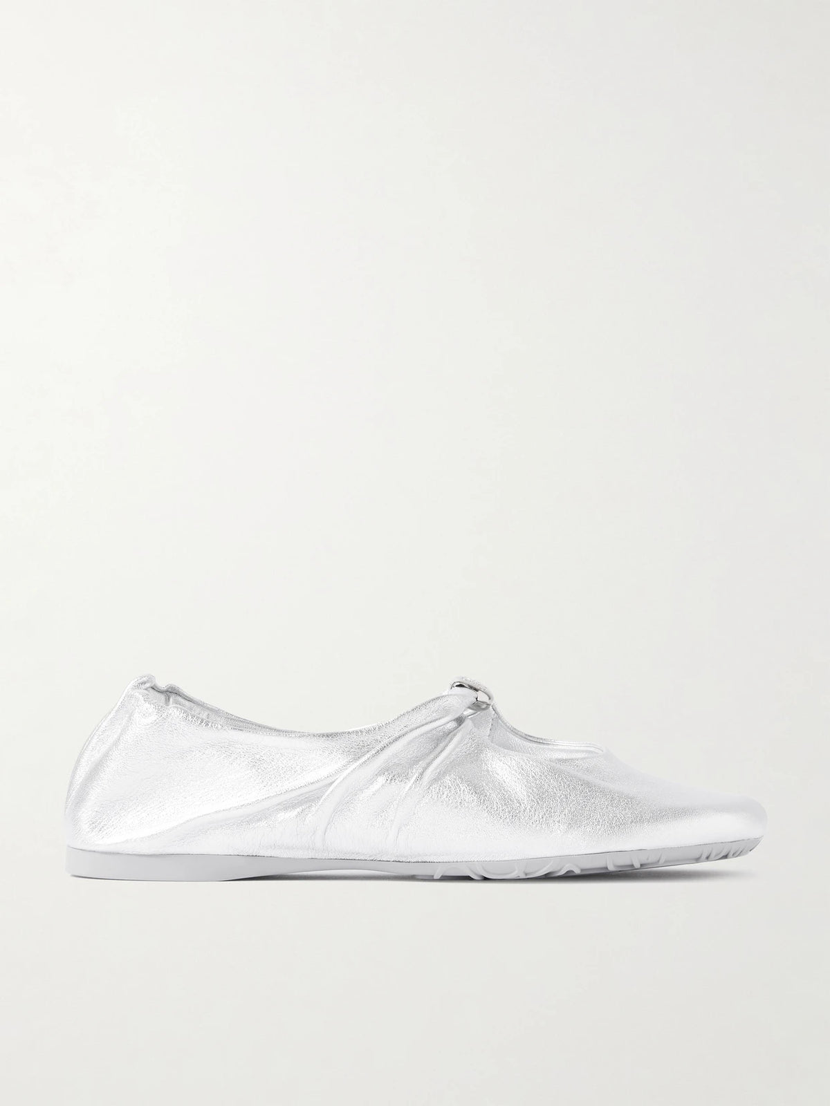 Pebble Metallic Leather Ballet Flats