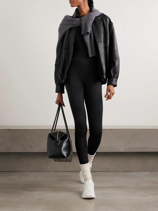 Image of Bodysuits. Product name - Devi Tulle-trimmed Stretch-jersey Jumpsuit in Black colour by brand - Eres
