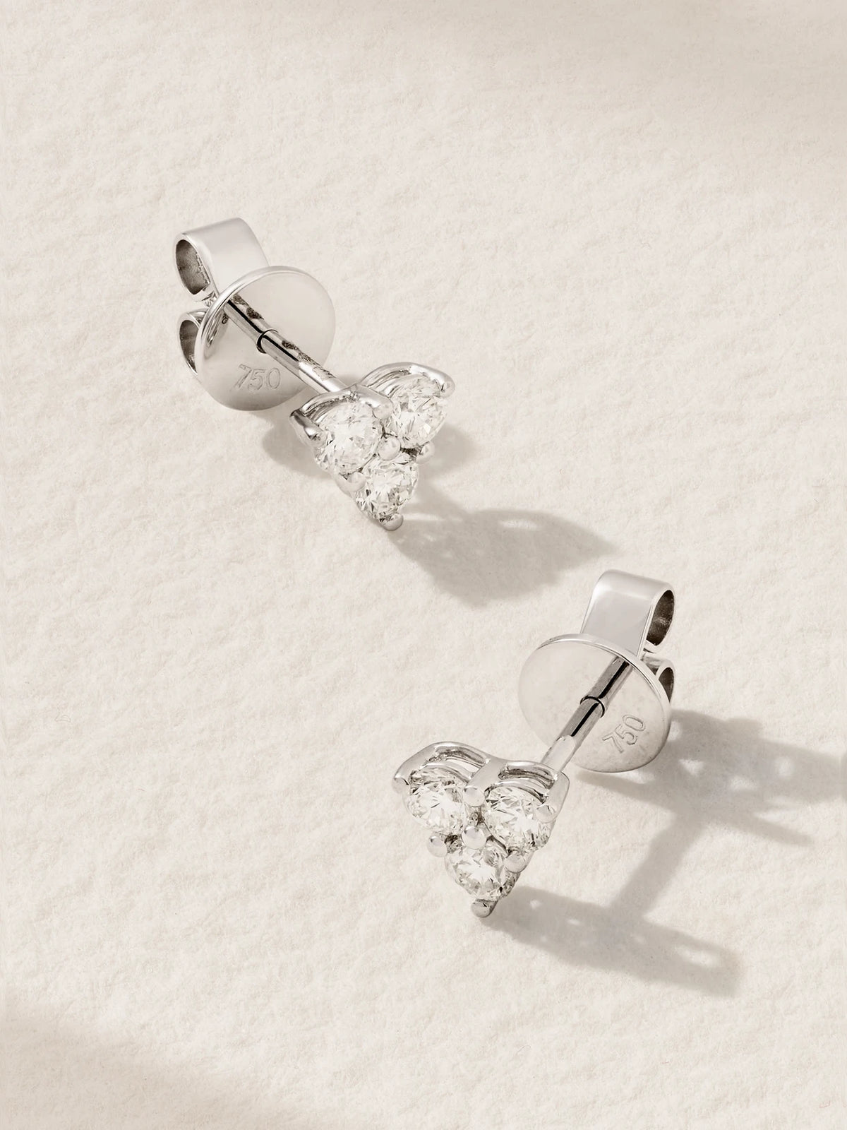 Trillion 18-karat White Gold Diamond Earrings