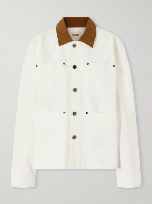 Wyatt Corduroy-trimmed Denim Jacket