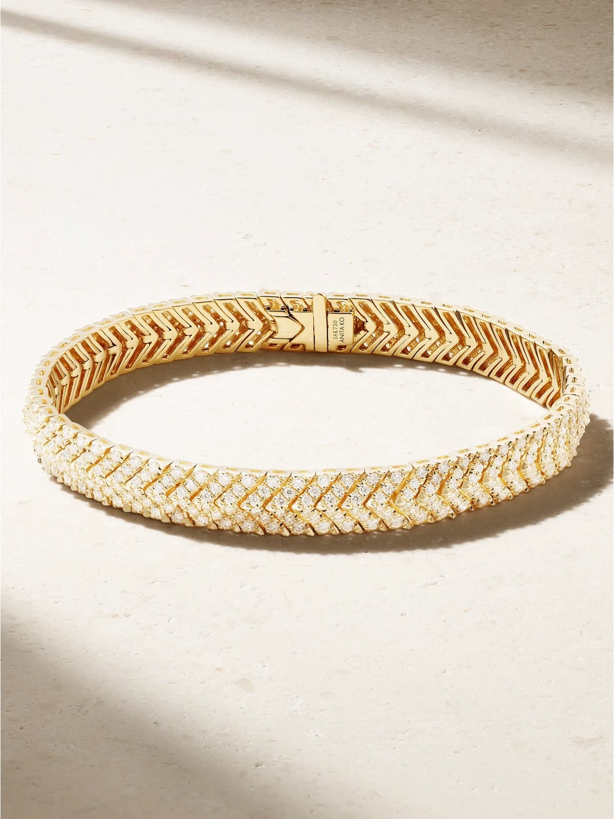 Zipper 18-karat Gold Diamond Bracelet