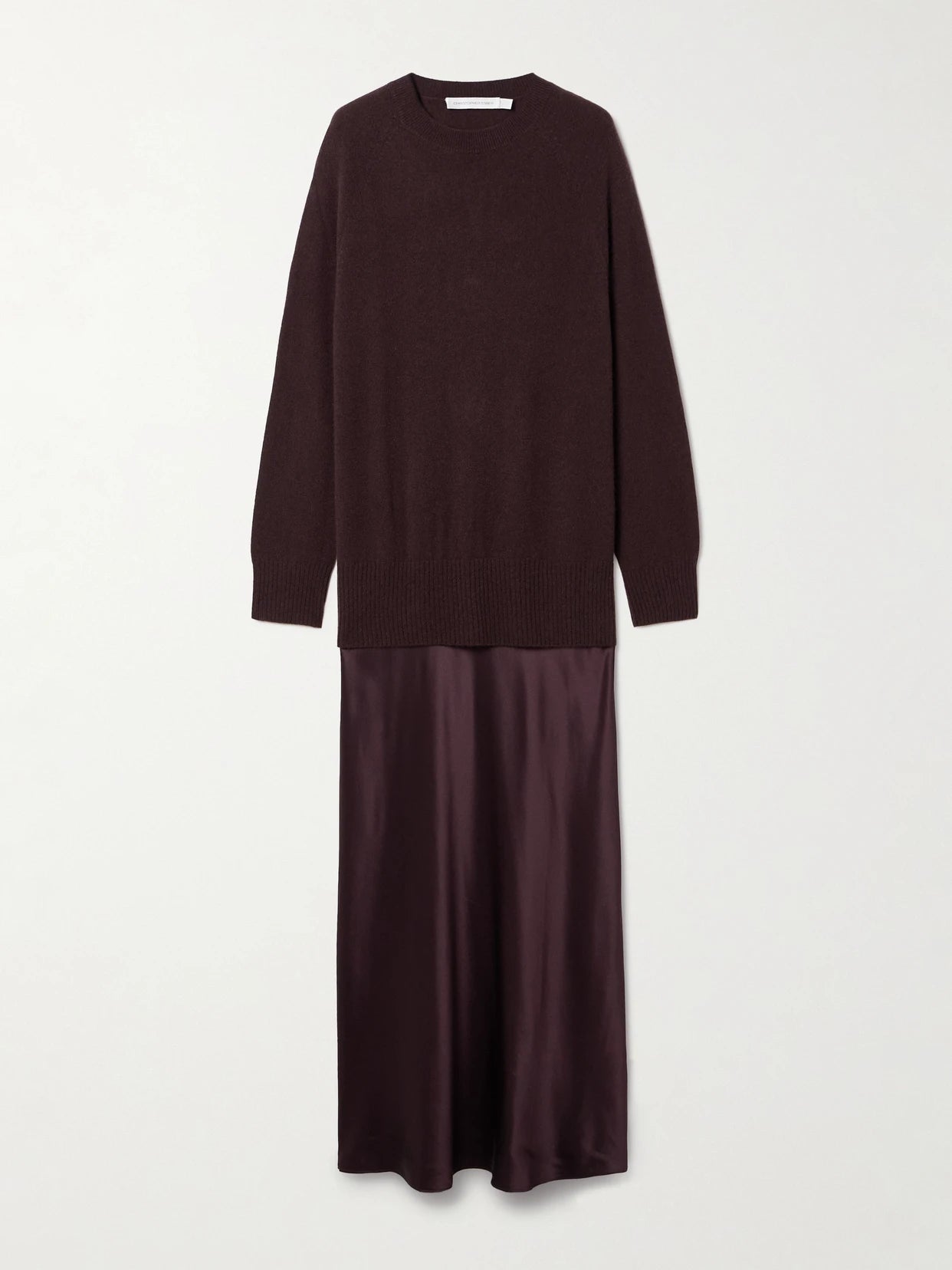 Monument Cashmere And Silk-satin Maxi Dress