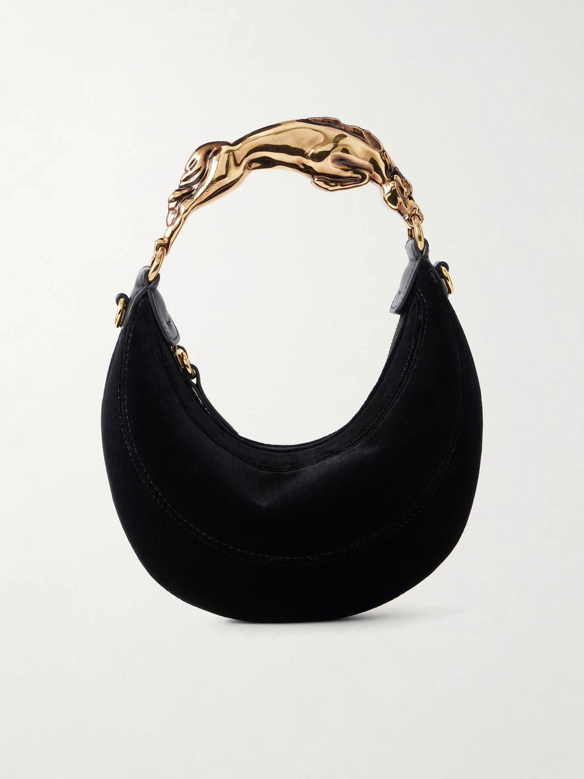Chloé Chain Horse Velvet Top-handle Bag
