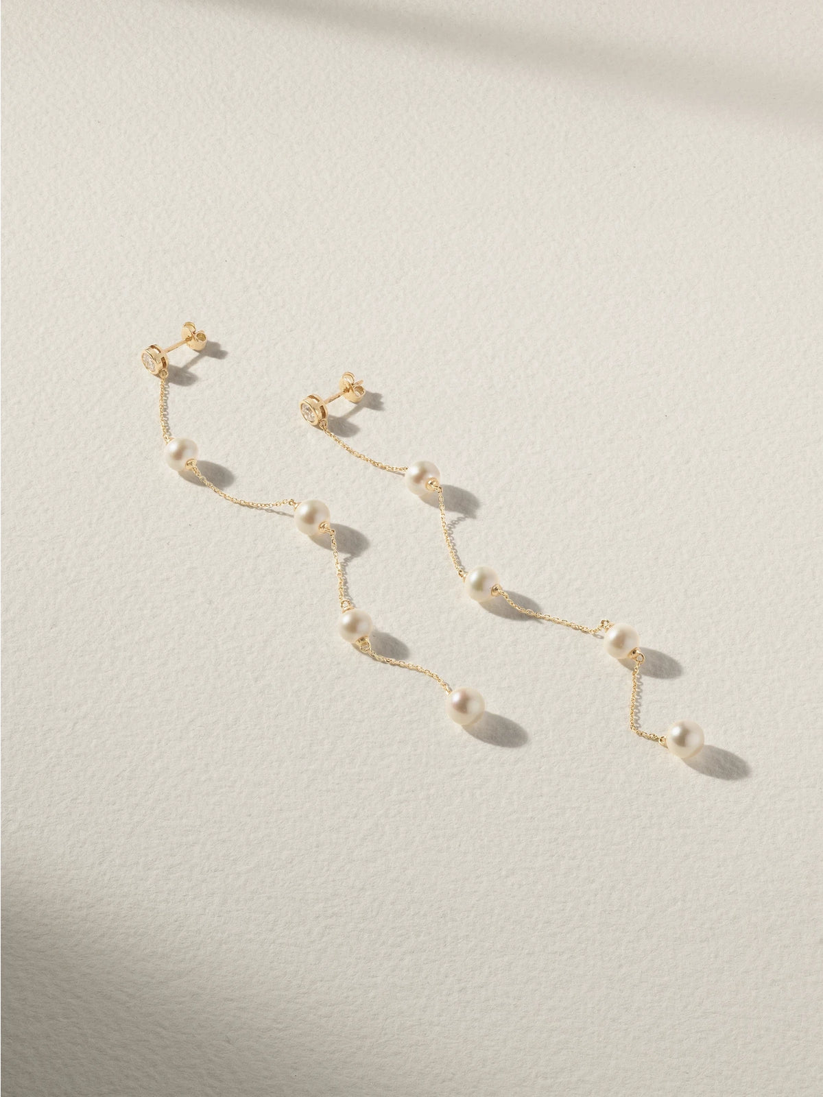 Mateo 14-karat Gold, Diamond And Pearl Earrings