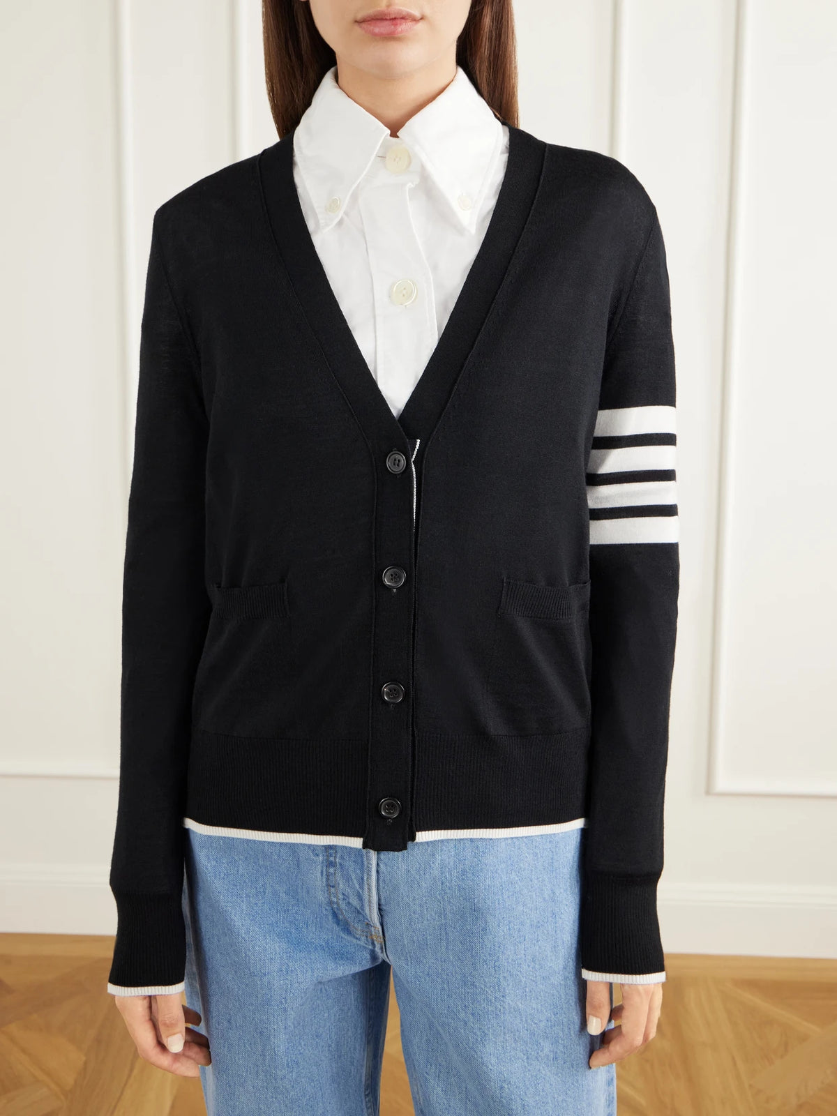 Thom Browne 4-bar Wool Cardigan