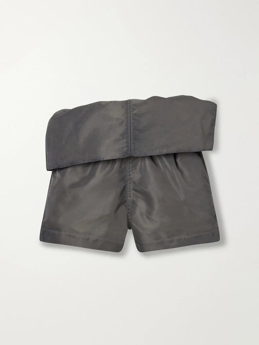 Rick Owens Crater Sculptural Washed Satin Shorts
