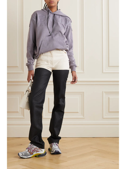 Image of Sleepwear & Loungewear. Product name - + 1017 Alyx 9sm Printed Cotton-blend Jersey Hoodie in Lavender colour by brand - Moncler Genius