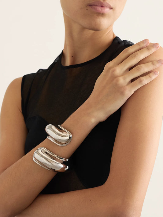 Image of Bracelets. Product name - Silver-tone Cuff in Multi colour by brand - Alaïa