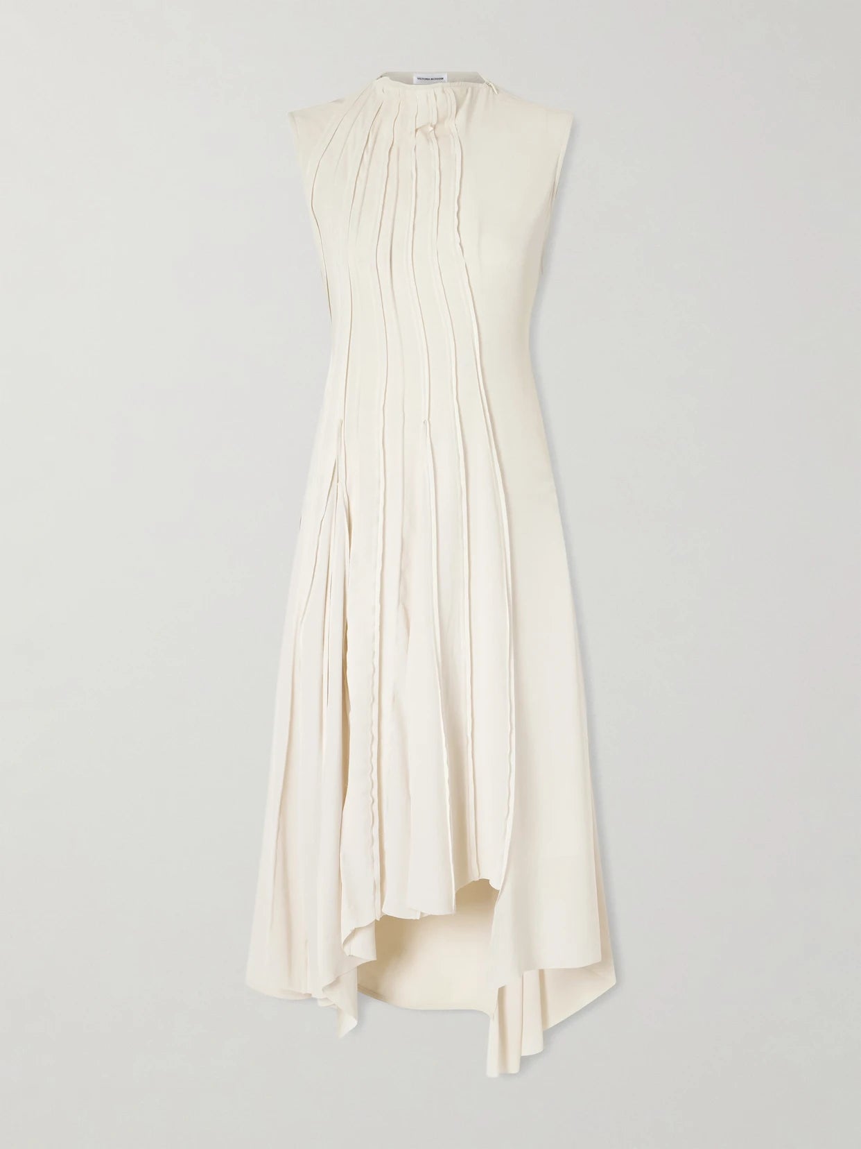 Pleated Cady Midi Dress