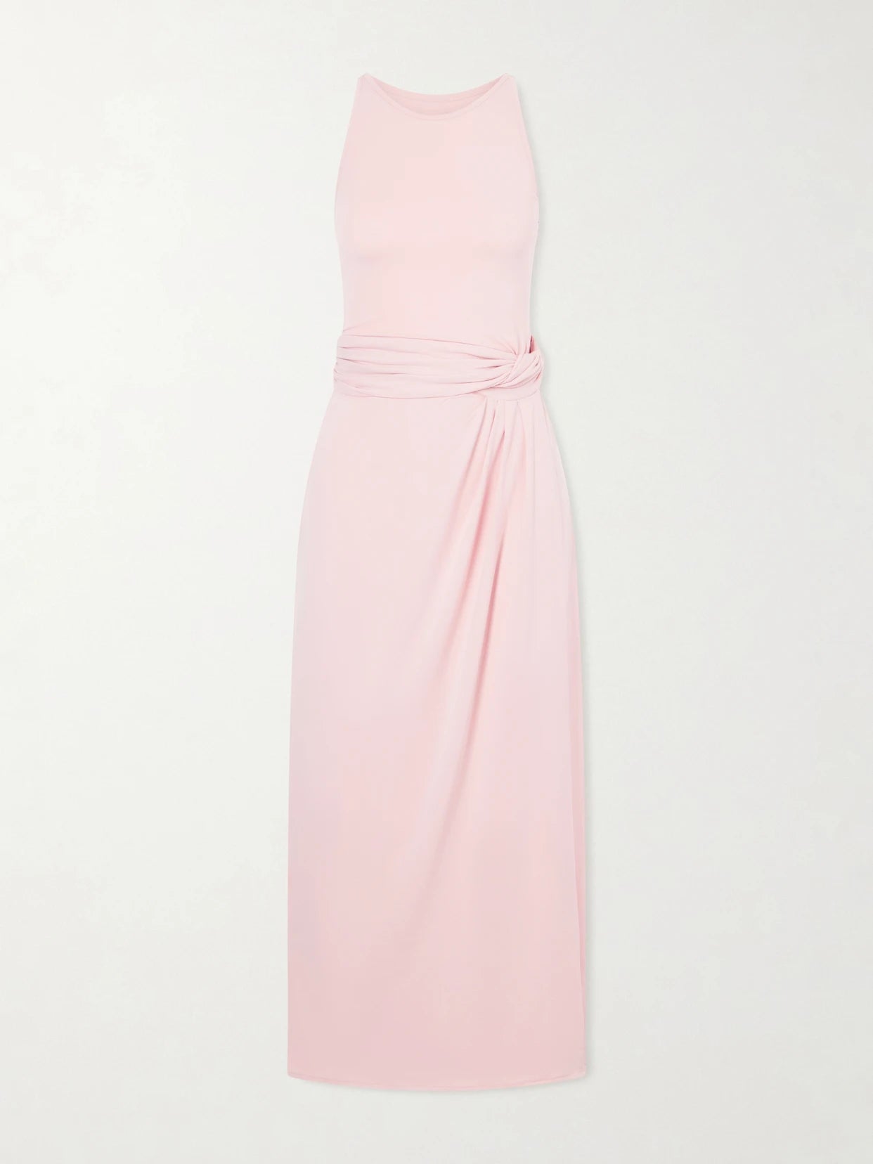 Image of Dresses. Product name - Stretch-jersey Midi Dress in Pastel pink colour by brand - Another Tomorrow