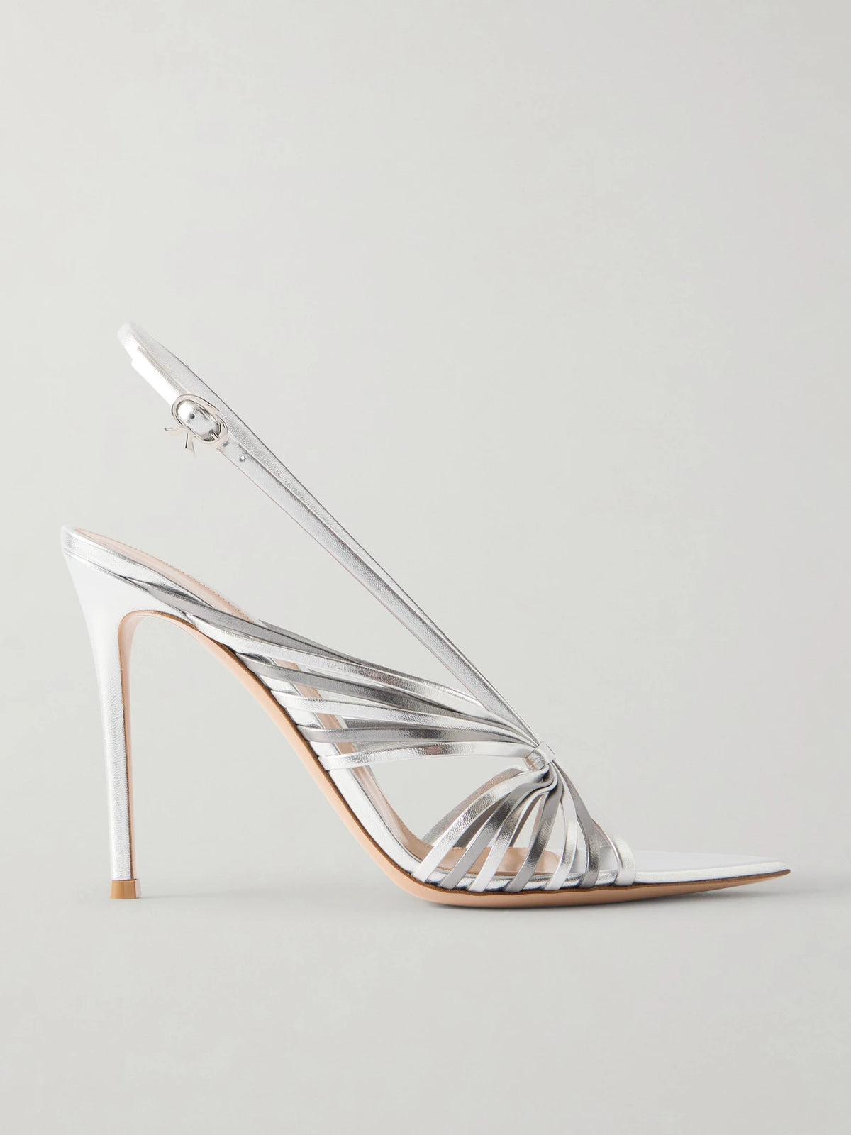 105 Metallic Leather Slingback Sandals