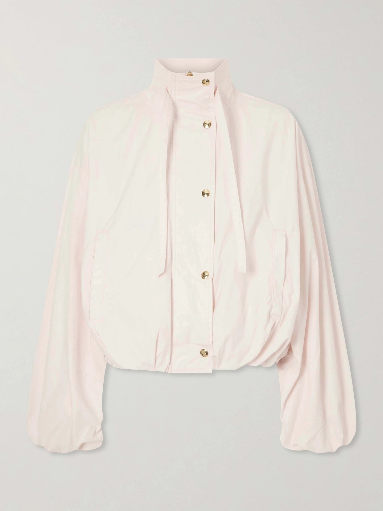 Image of Coats & Jackets. Product name - The Aisla Cotton Jacket in Pastel pink colour by brand - RÙADH