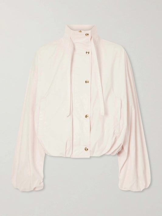 Image of Coats & Jackets. Product name - The Aisla Cotton Jacket in Pastel pink colour by brand - RÙADH