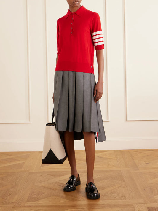 Image of Flats. Product name - Tassel Leather Loafers in Black colour by brand - Thom Browne