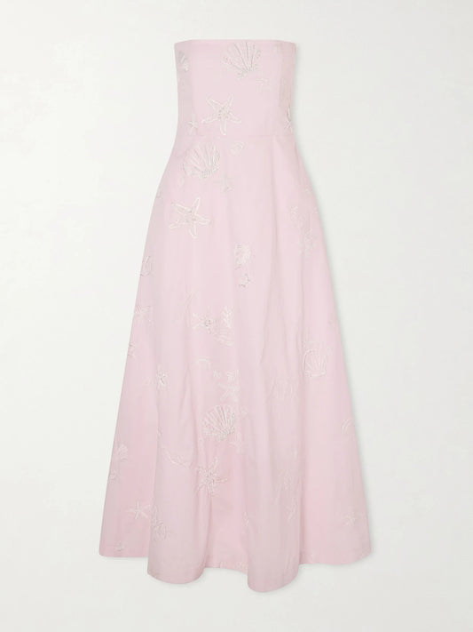 Odette Cotton Embroidered Dress