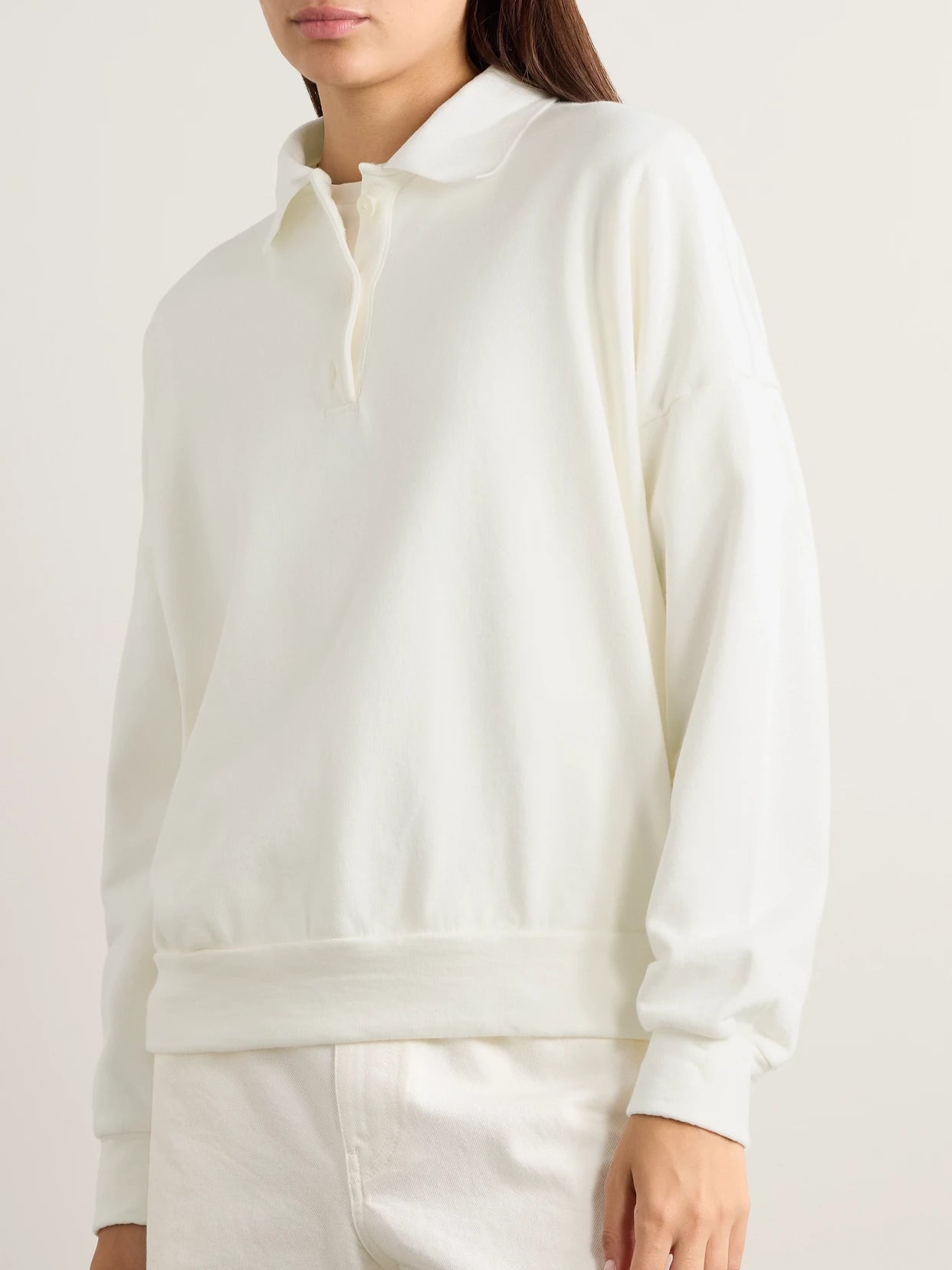 Essentials Corzas Cotton-terry Polo Top