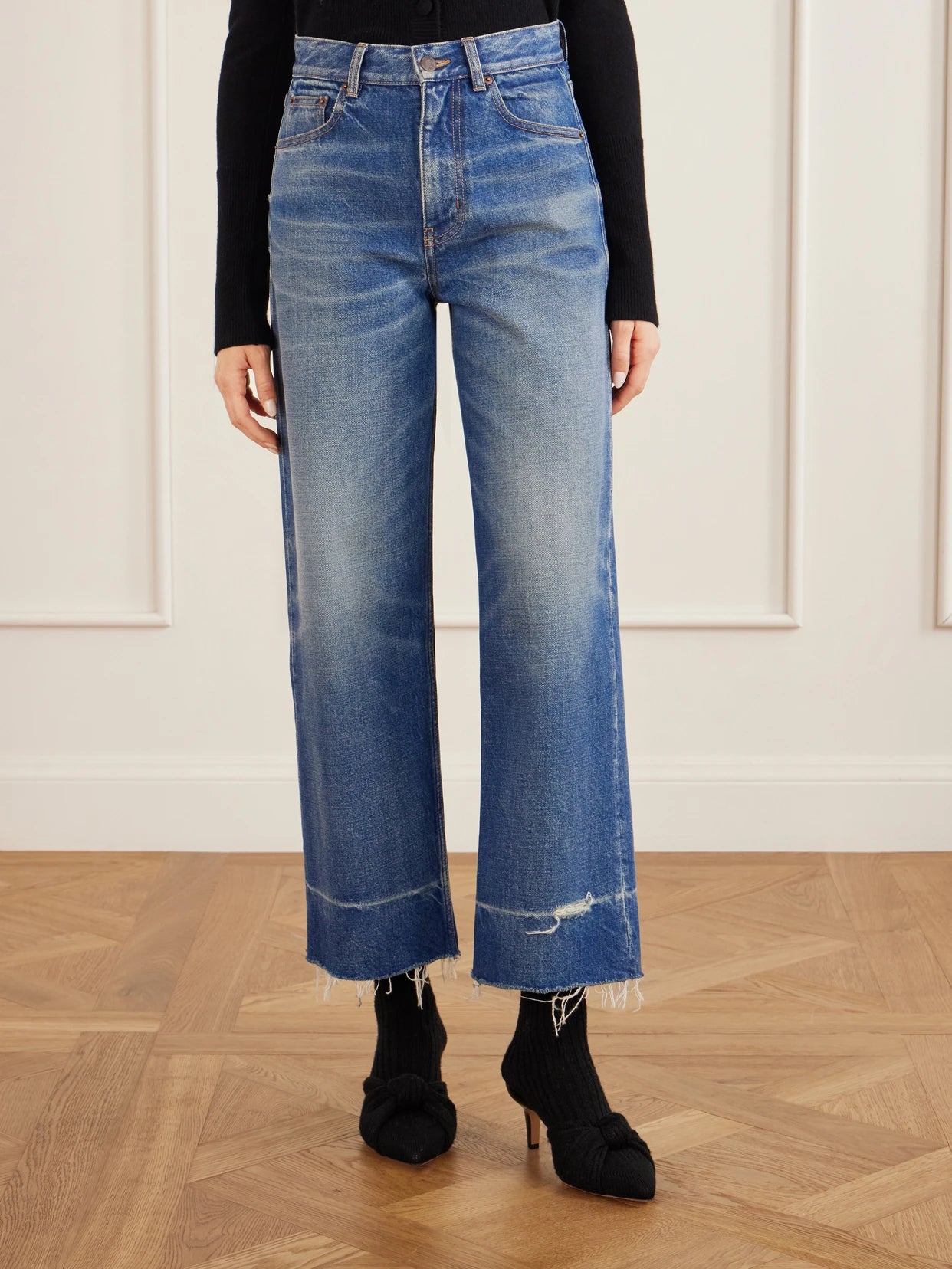 High-rise Wide-leg Jeans