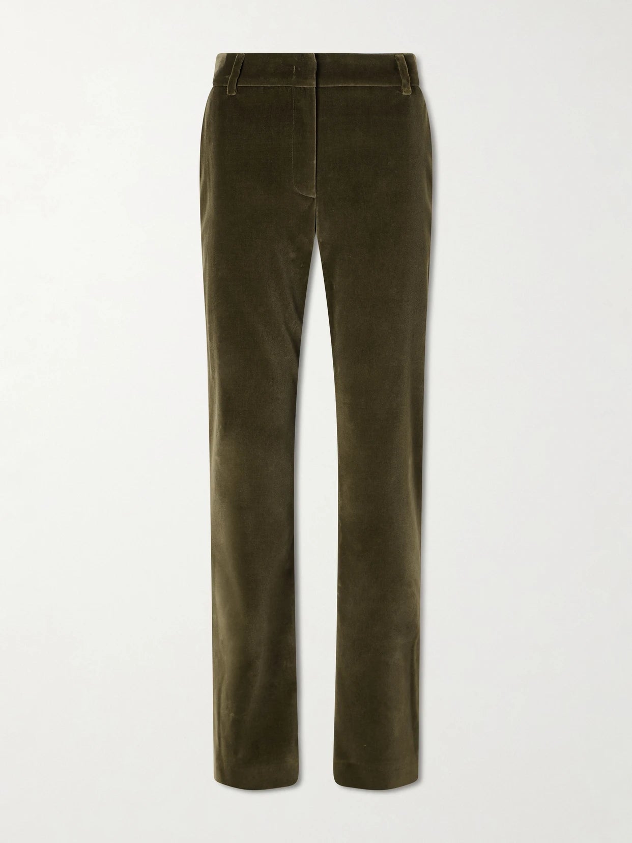 Velvet Straight-leg Pants