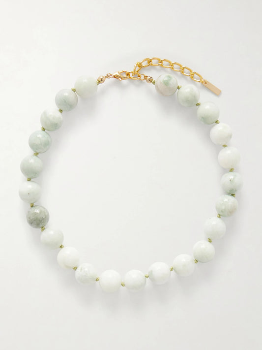 Louisa Gold-plated Jade Necklace