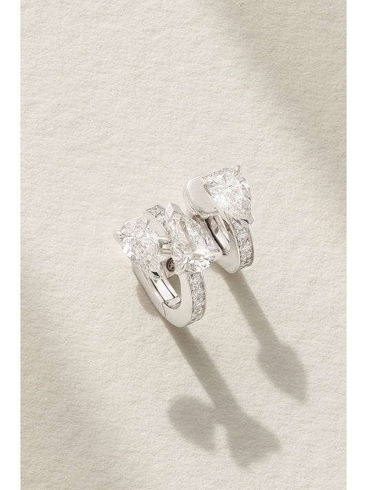 Serti Sur Vide 18-karat White Gold Diamond Single Earring