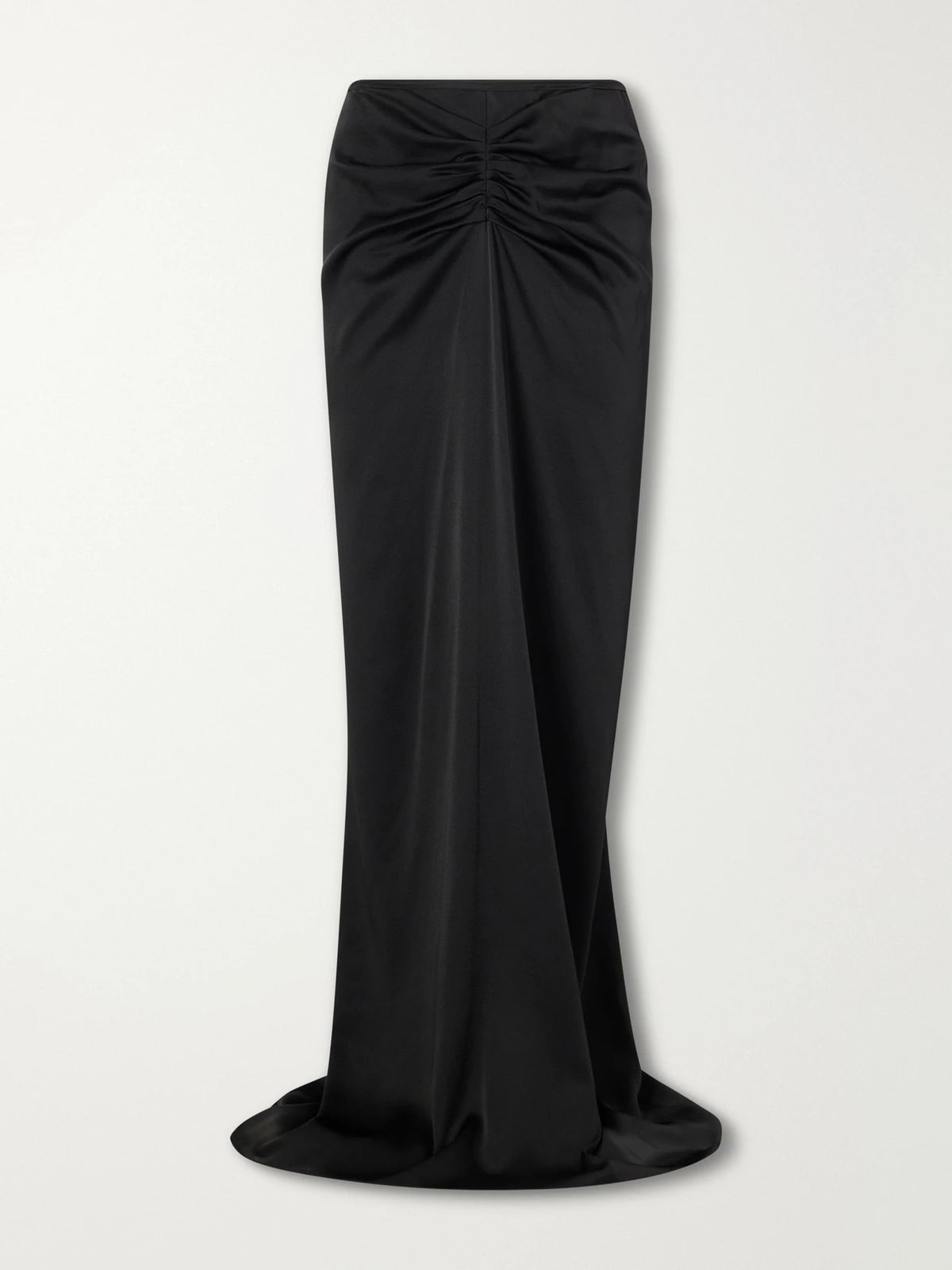 Victoria Beckham Isabella Gathered Satin Maxi Skirt