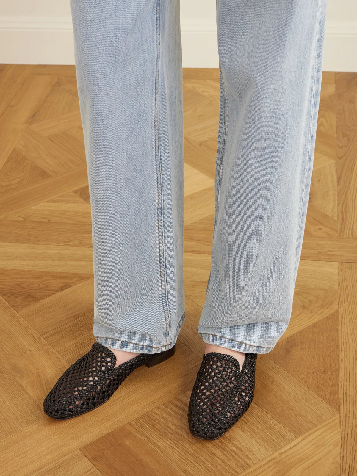 Woven Leather Loafers