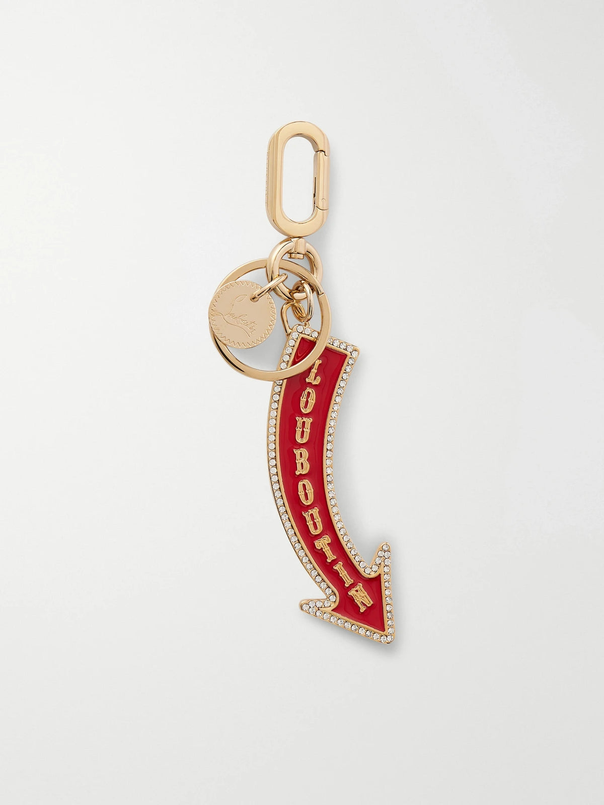 Gold-tone, Enamel And Crystal Keychain