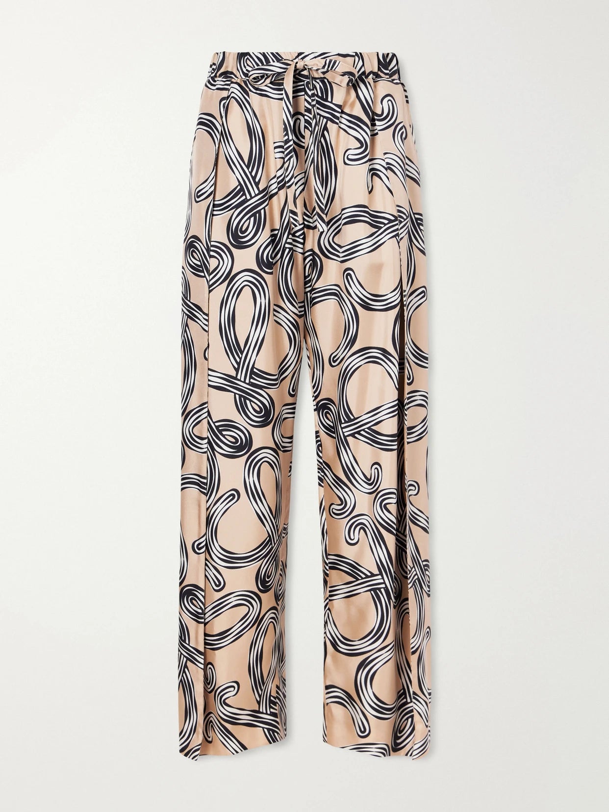 + Paula's Ibiza Printed Mid-rise Straight-leg Silk Pants