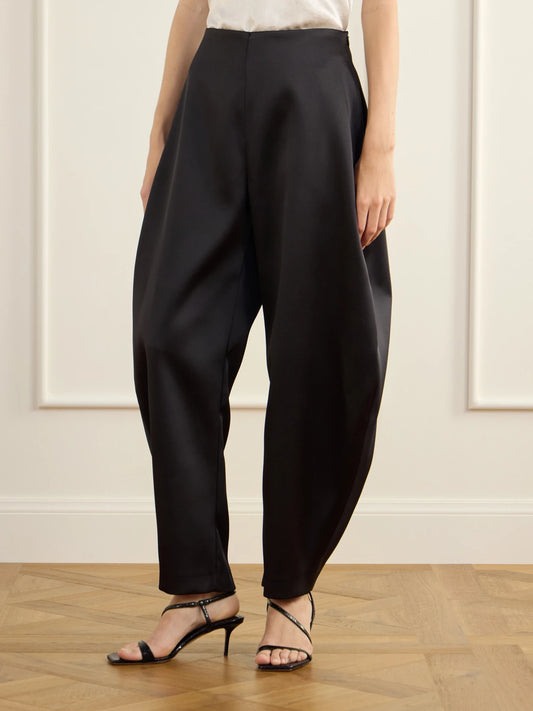 RÓHE Posey Satin Barrel-leg Pants